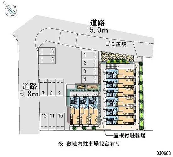 ★手数料０円★安城市朝日町　月極駐車場（LP）